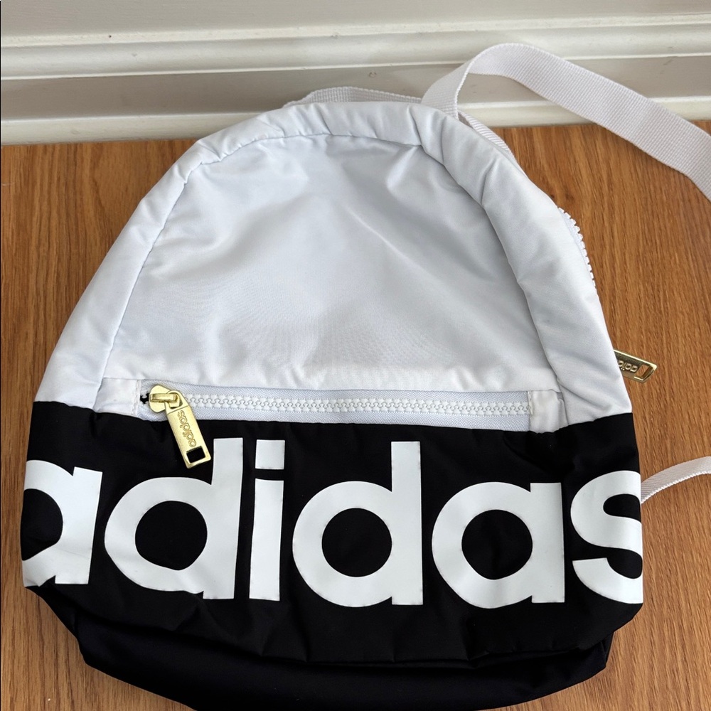 Adidas NWT Linear Mini Backpack Black and White - Picture 1 of 5